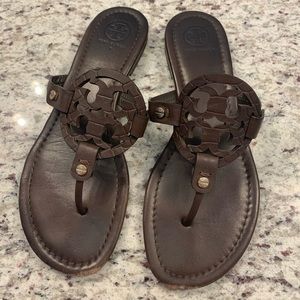 Tory Burch Miller Sandals Brown